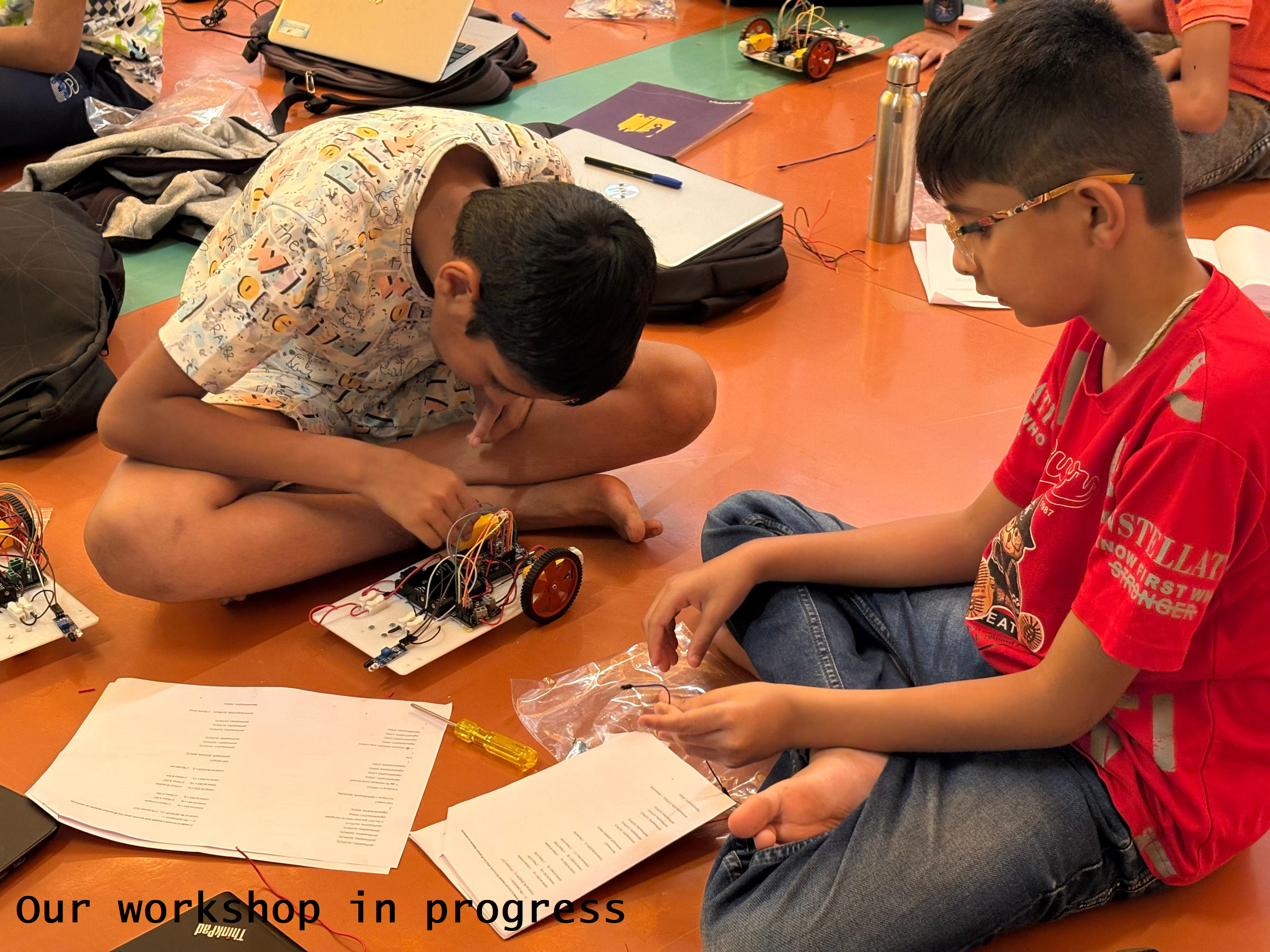 Exabyte Academy robotics lab setup